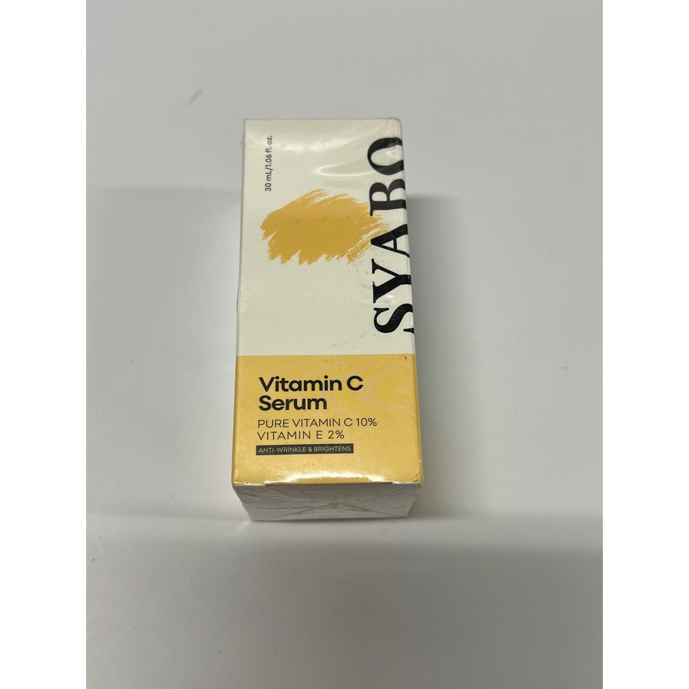 SYABO Vitamin C Serum 10% Pure Vit‎ C Vitamin E 2% Brightening Anti-Wrinkle 30ml